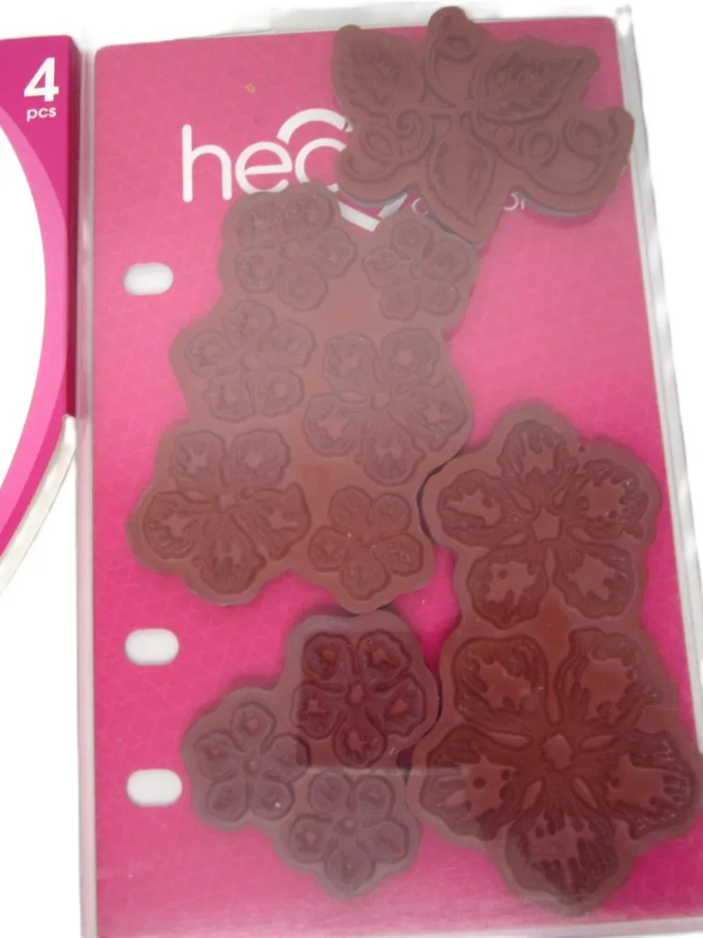 Heartfelt Creations Classic Rose Floral Cling Stamps 4 Pcs Spring Summer